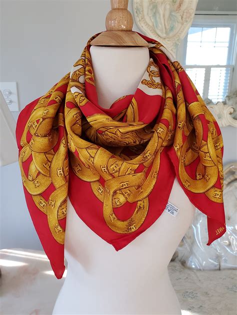 vintage chanel scarf|Chanel scarf authenticity.